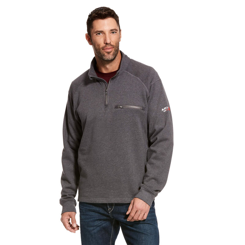 Ariat Sweatshirt Herren - Fr Rev 1/4 Zip DunkelGrau ( GPTRU-6179 )